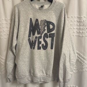 Like New MId West Crewneck - Gray Medium